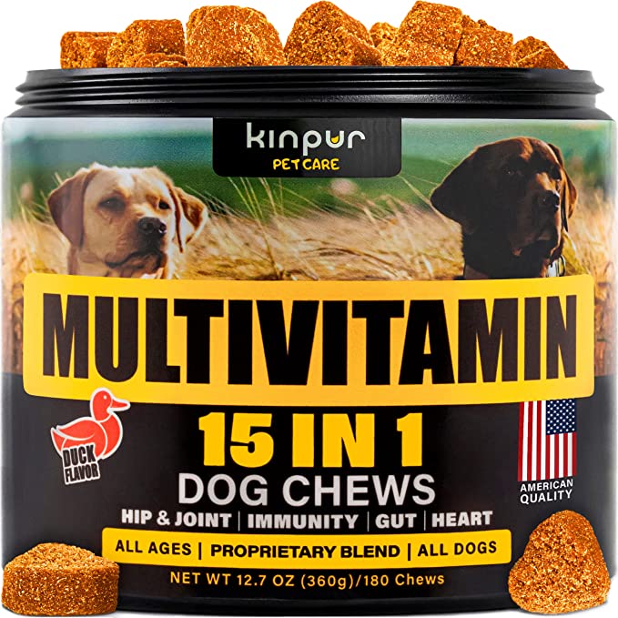 Natural Dog Vitamins with Biotin, Msm, Cranberry, Glucosamine for Dogs